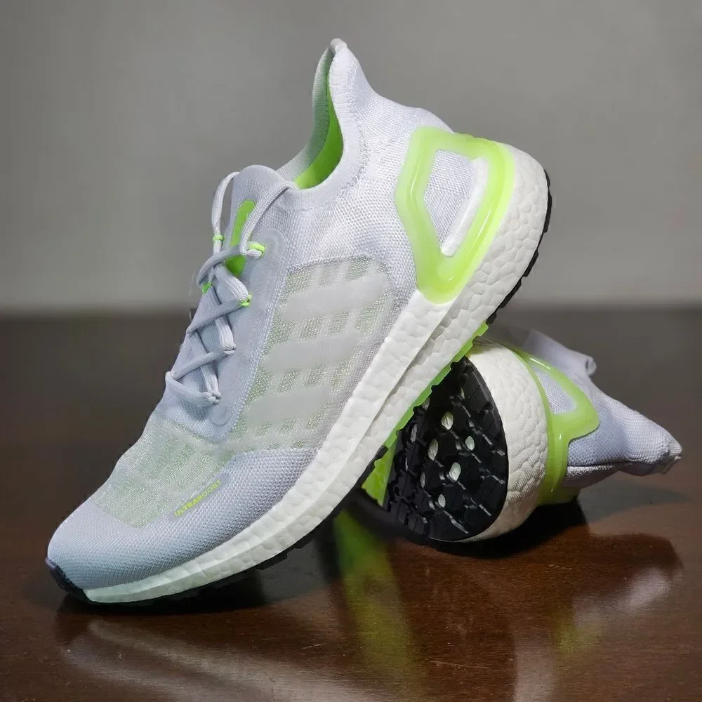 Adidas Ultraboost Summer Ready Running Shoes Grey White Green S.RDY FY3472 7.5